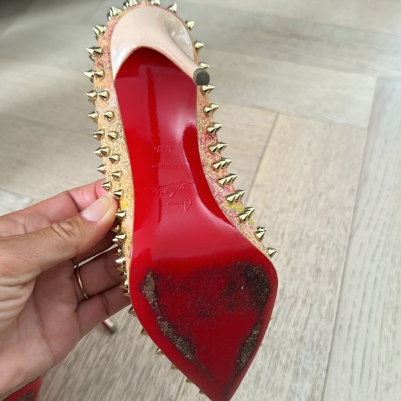 Christian Louboutin spikes heels super cool rare limited edition size 40 1/2 - Picture 7 of 7